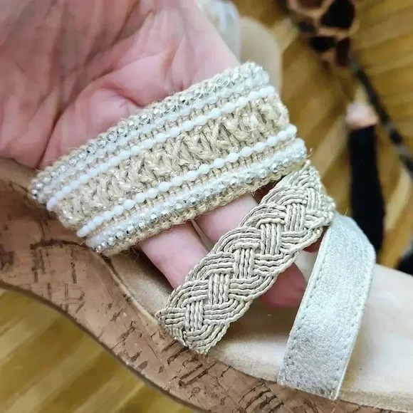 JellyPop Glendale Cork Wedge Sandals With Memory Foam Size 10 - Picture 12 of 12